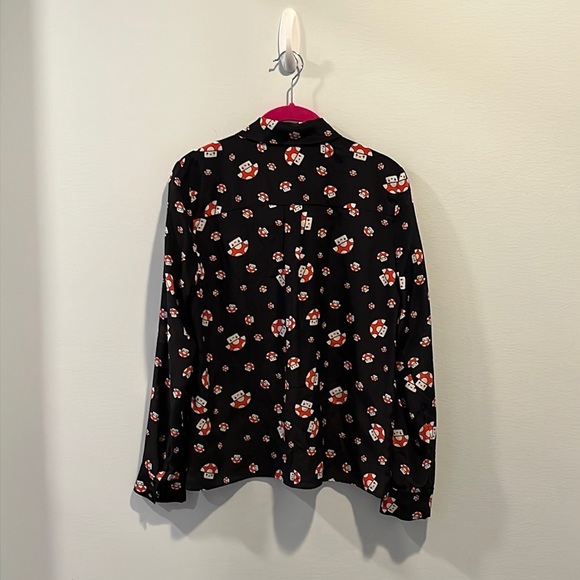 Alice + Olivia “Willa” mushroom placket top S - Picture 5 of 5